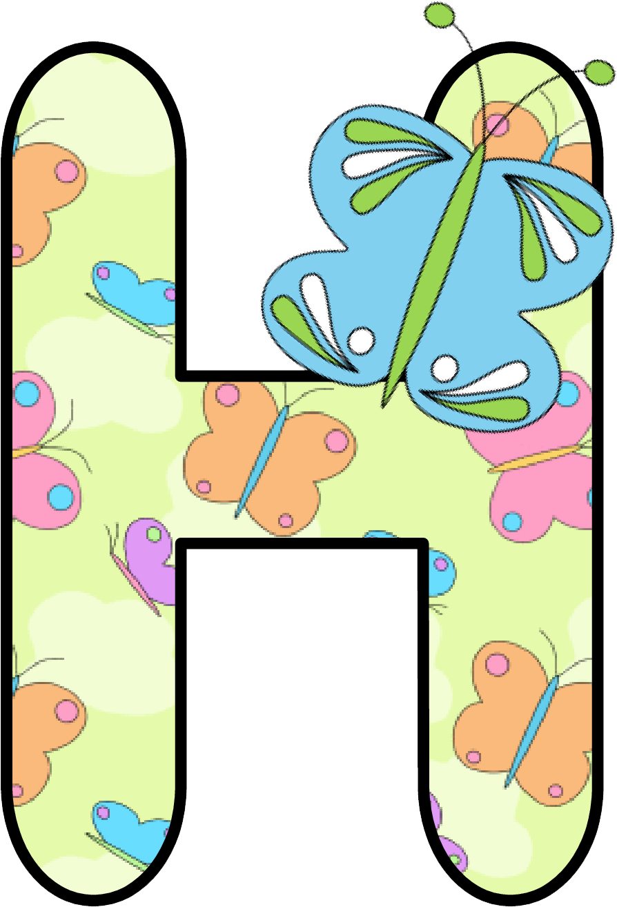Ch B *✿* Alfabeto Mariposas De Kid Sparkz - Butterfly Alphabet Letters (973x1372)