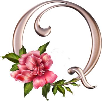 Alfabeto - Letra L Com Flores (350x346)