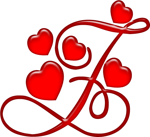 Alphabets Lindos Heart Alphabet In Png - Alfabeto Coração Em Png (485x442)