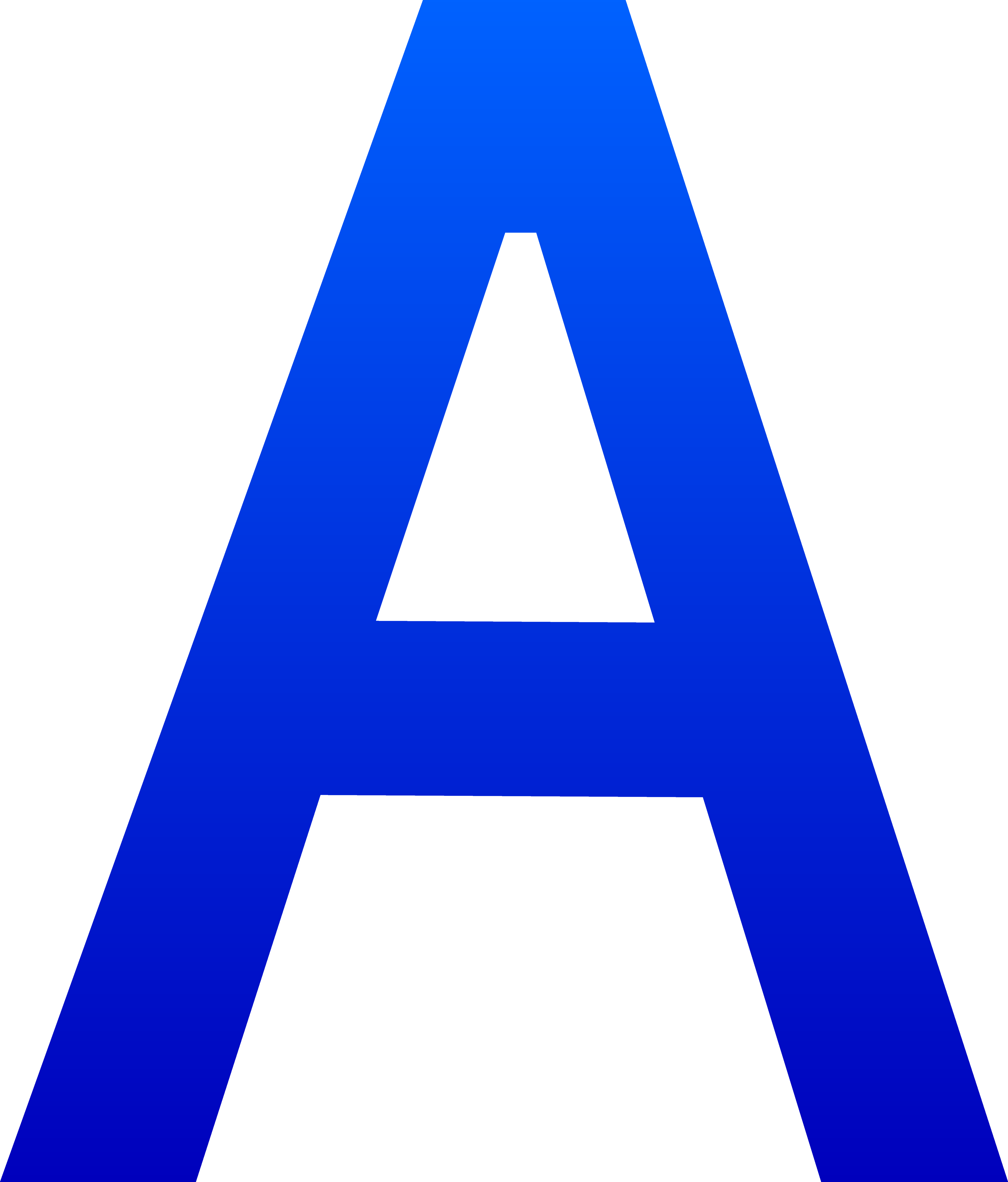 Letter A Png - Letter A In Blue (5503x6452)