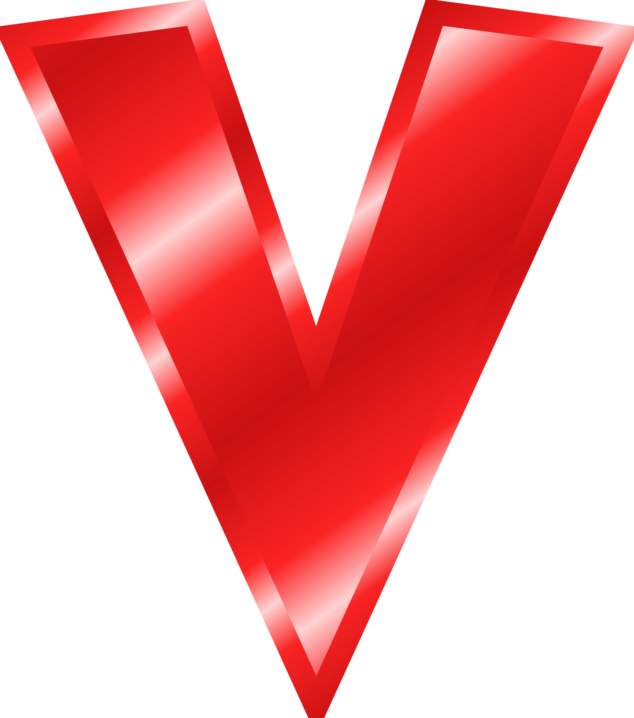 Free Effect Letters Alphabet Red - Letter V Clip Art Red (2120x2400)