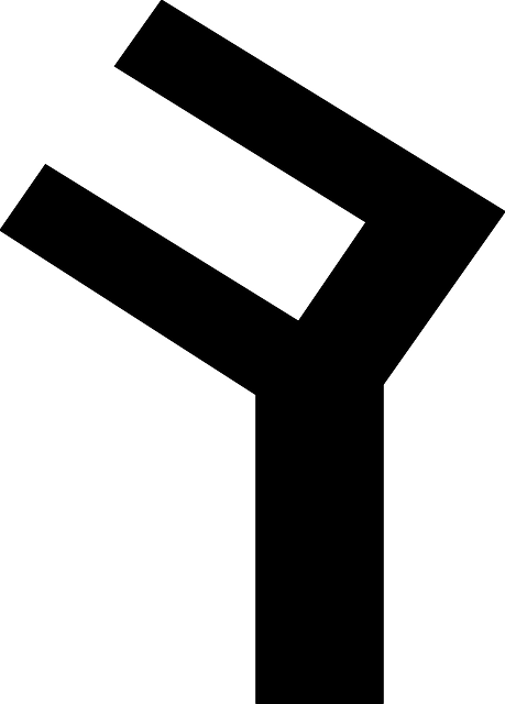 Writing Old, Sign, Black, Symbol, White, Letter, Writing - Old Turkic Letter H (459x640)