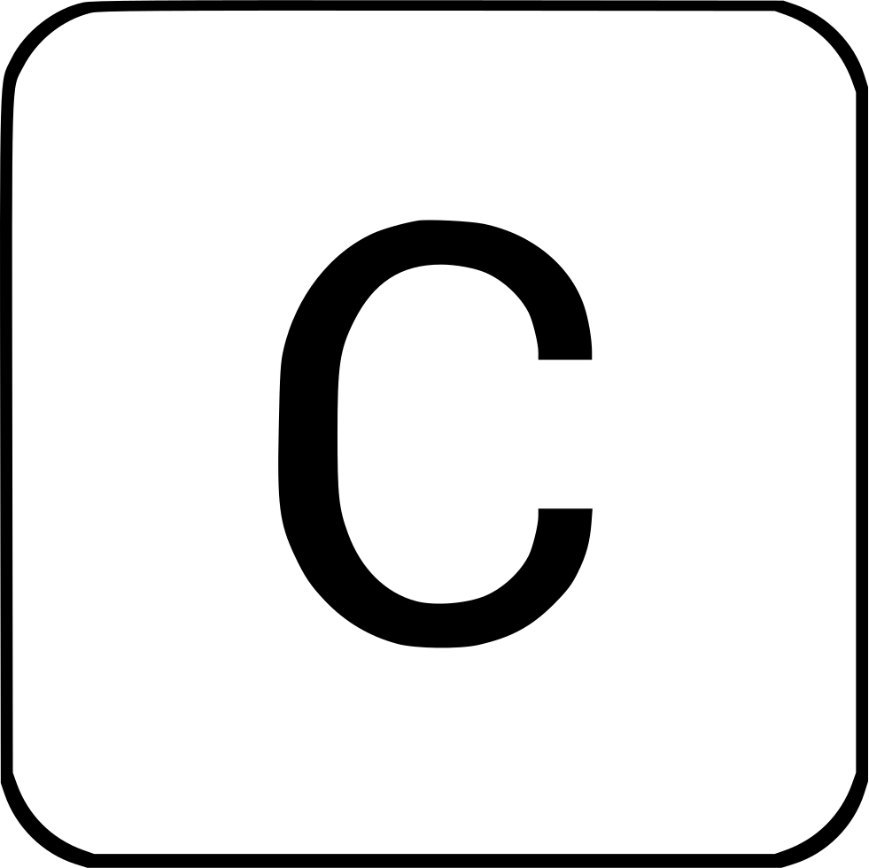 C Virtual Keyboard Letter Uppercase Text Latin Alphabet - Circle (981x980)