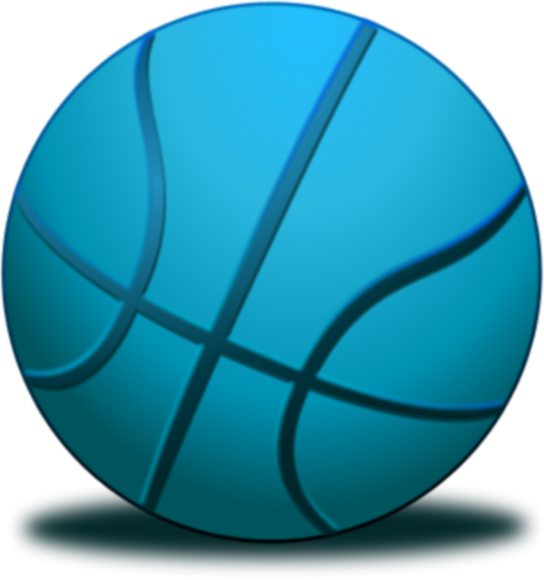 Vector Basketball - Mzayat - Blue Ball Clip Art (600x640)