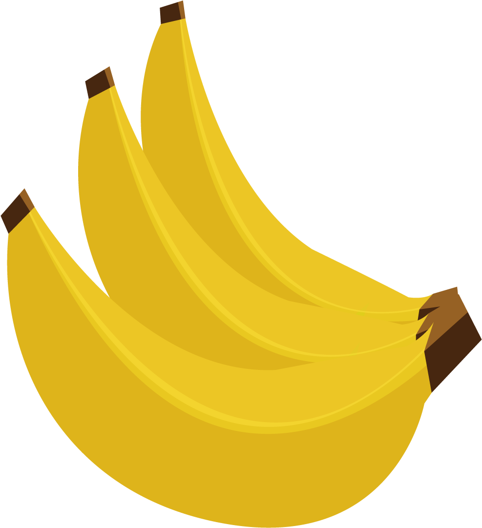 Banana Euclidean Vector Musa Basjoo Fruit - Banana (1276x1276)