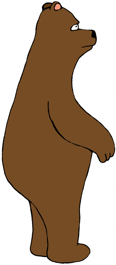 Clipart Bear Standing Image &, Pictures - Bear Standing Up Cartoon (395x900)