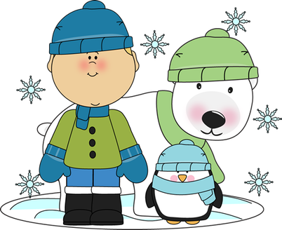 The Children's Program Winter, Books And Fun Will Be - Winter Polar Bear Clipart (402x328)
