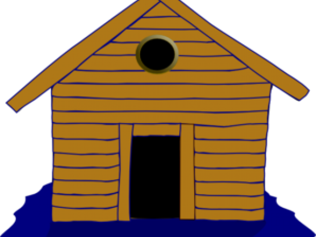 Lodge Clipart Log House - Rumah Batu Bata Kartun (640x480)