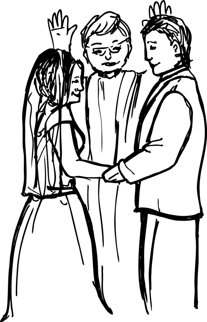 Catholic Wedding Clipart - Church Wedding Clipart (701x1090)