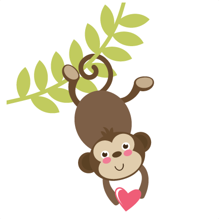 Vine Clipart Monkey - Valentine's Day Monkey Clipart (432x432)