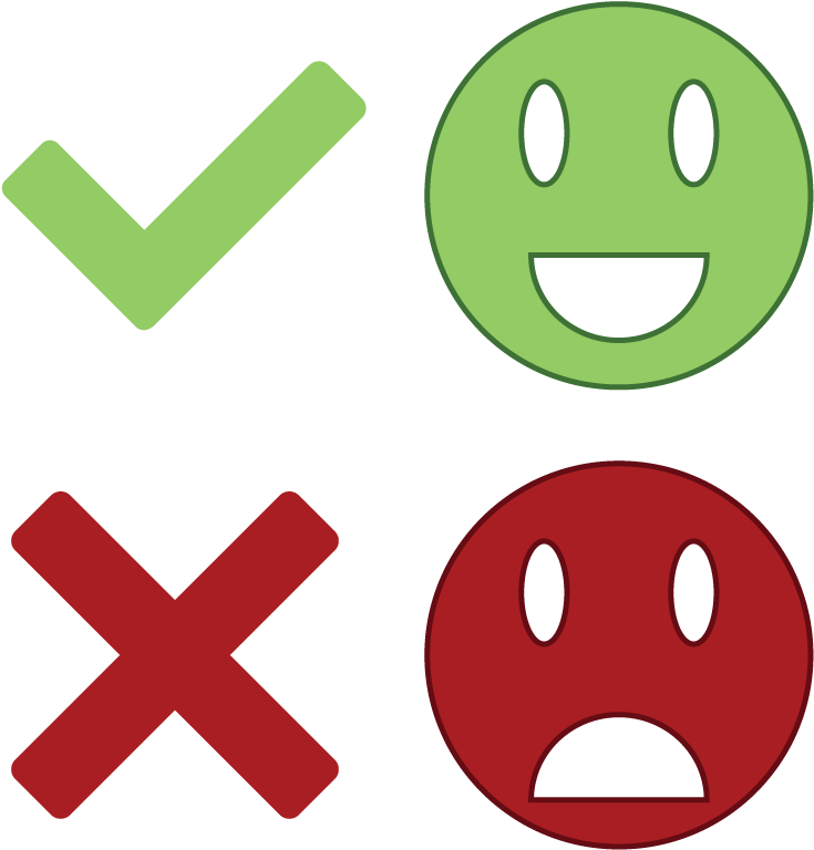 Positive Or Negative Language Can Influence Your Diabetes - Good And Bad Png (800x800)