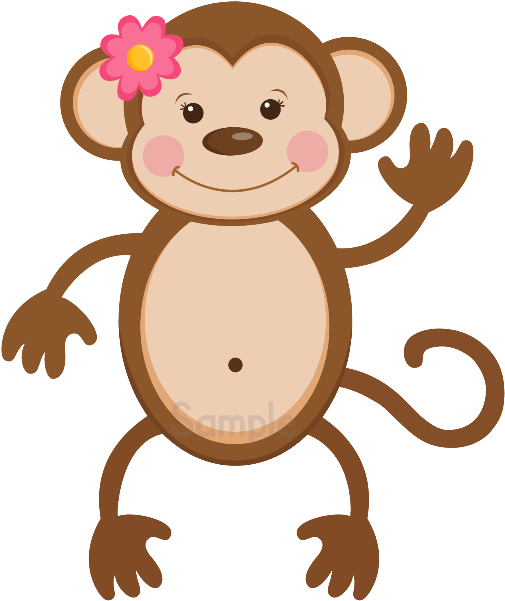 Girlmonkeystanding - Animais De Circo Em Png (520x640)