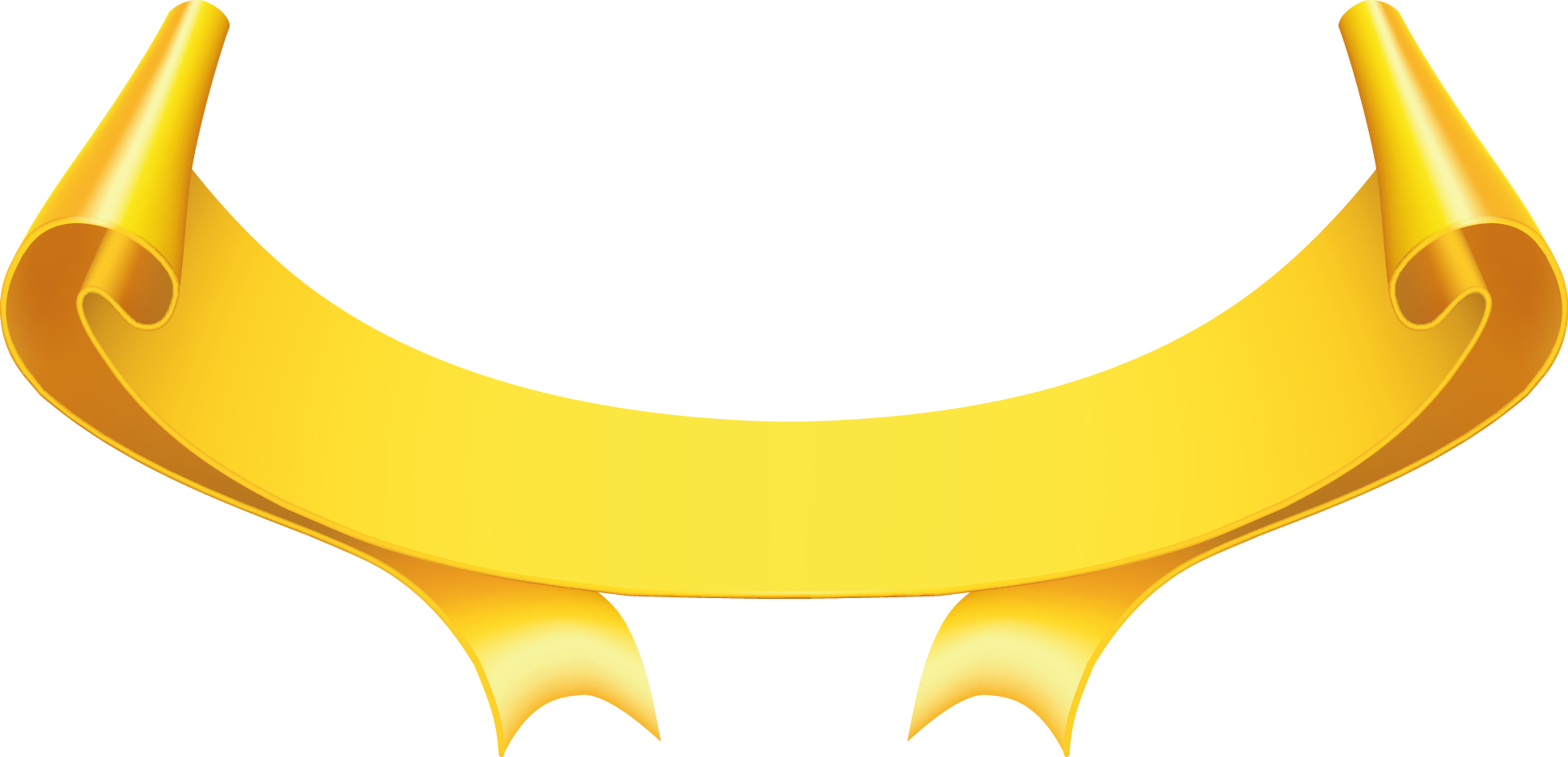 Ribbon Euclidean Vector Gold - Euclidean Vector (1954x943)