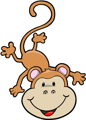 Ape Baby Clipart - Baby Monkey Clip Art (344x458)