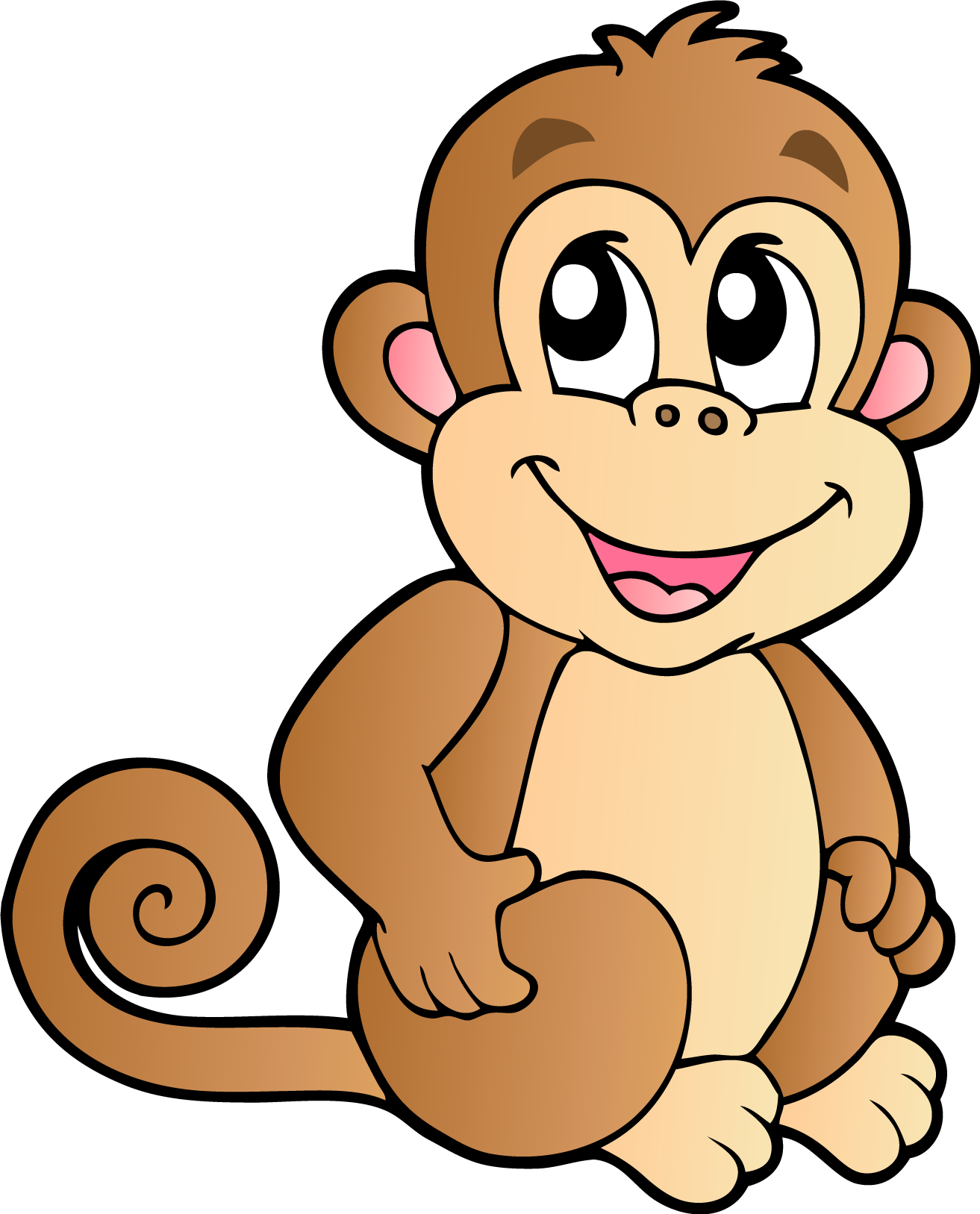 Baby Monkeys Chimpanzee Cartoon Clip Art - Cartoon Picture Of Monkey (1313x1627)