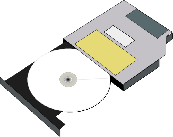 Cd Rom Drive Clip Art - Cd Rom Clipart (600x475)