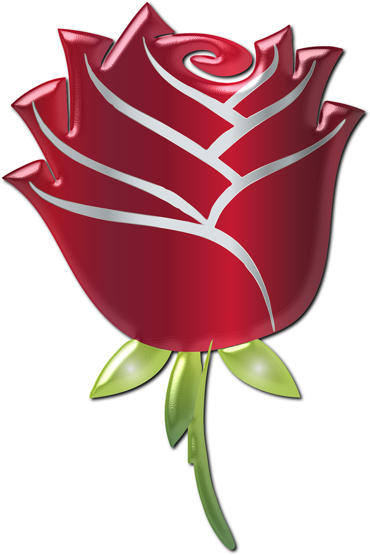 Free Vectors Of Roses - Clip Art Rose (850x1280)