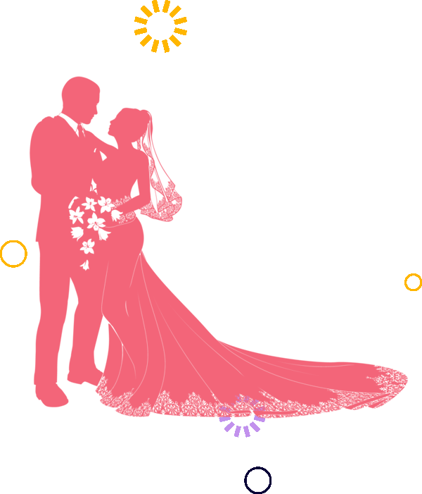 Elshaddai Christian Bridal Shop - Couple Wedding Silhouette (600x701)