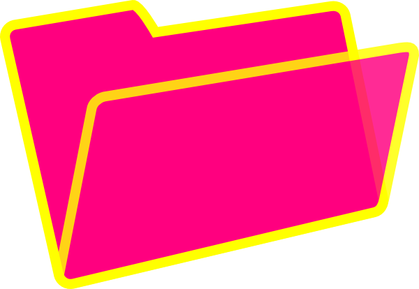 Yellow And Pink Folder Clip Art At Clker - Colored Manila Folder Clipart (600x414)