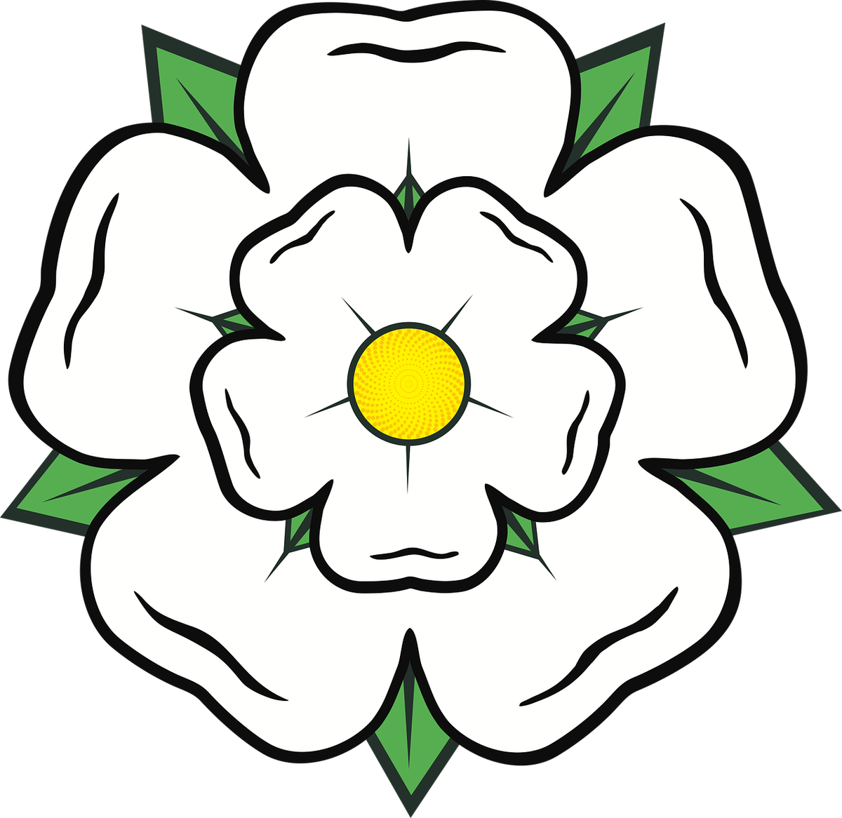 Cartoon Rose 20, - Yorkshire Rose (1200x1166)