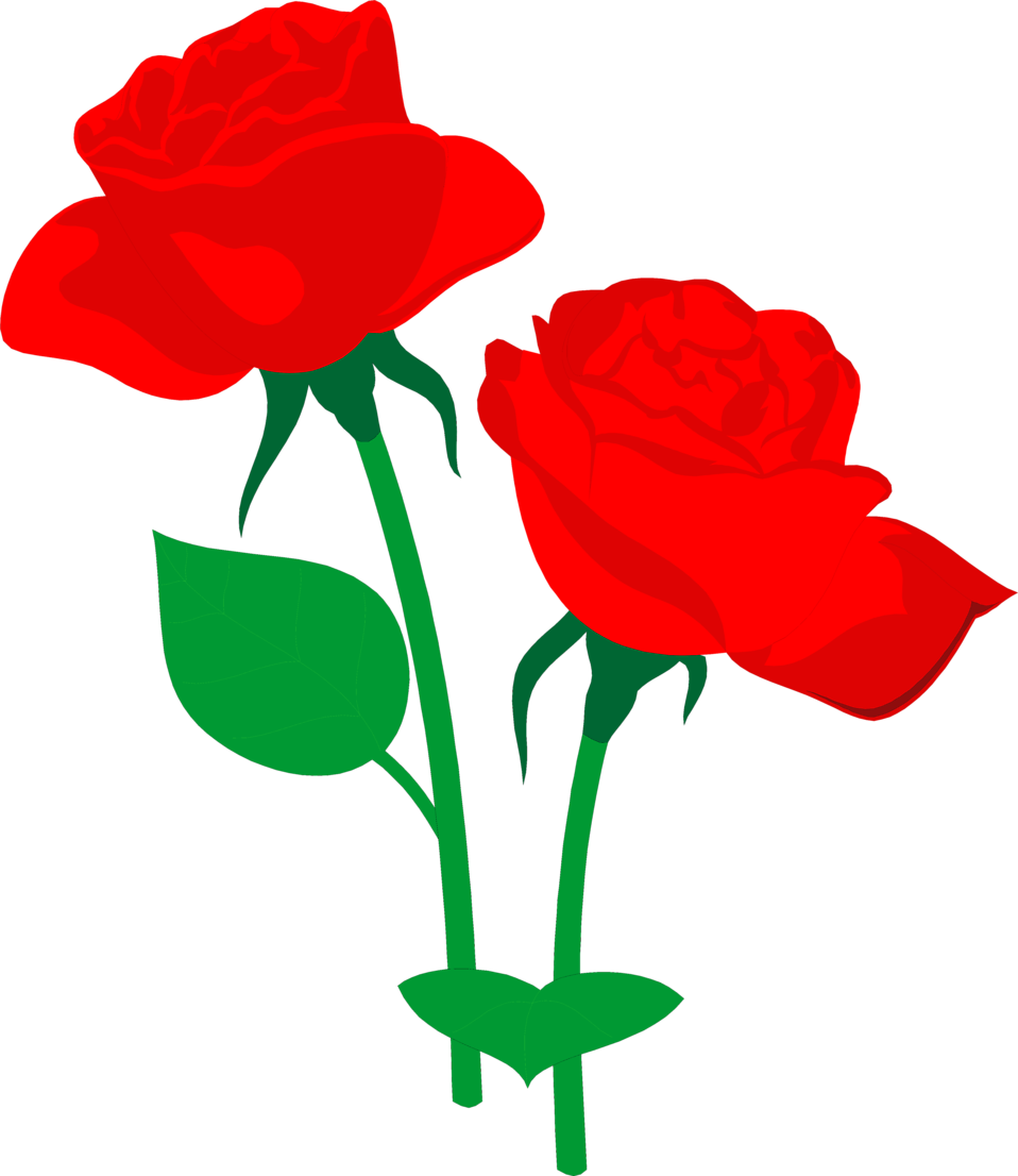 Free Rose Clip Art Images - Clip Art Flowers Gif (958x1106)
