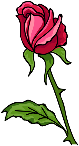 Rose Bud Water Paint Icon Transparent Png - Transparent Floral Spread Clipart Png (512x512)