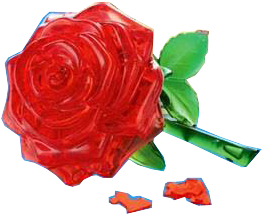 Quick Overview - 3d Crystal Puzzle Rose (550x395)