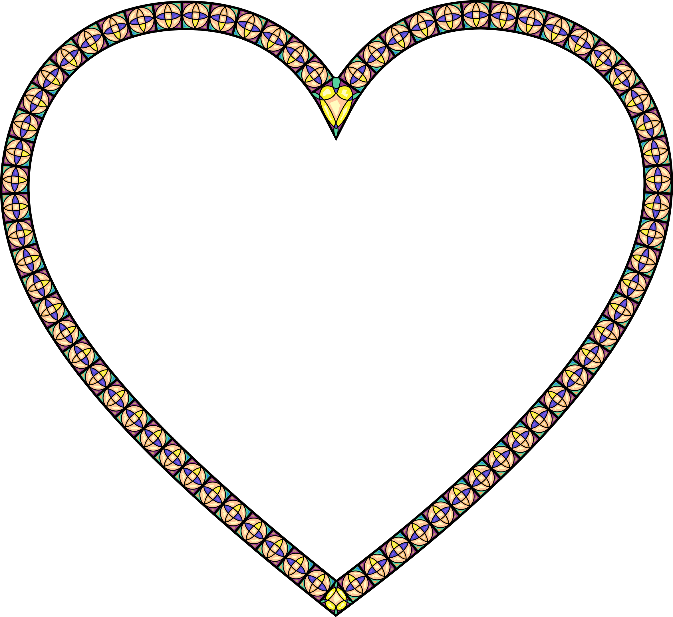 Big Image - Native American Heart Clip Art (2358x2162)