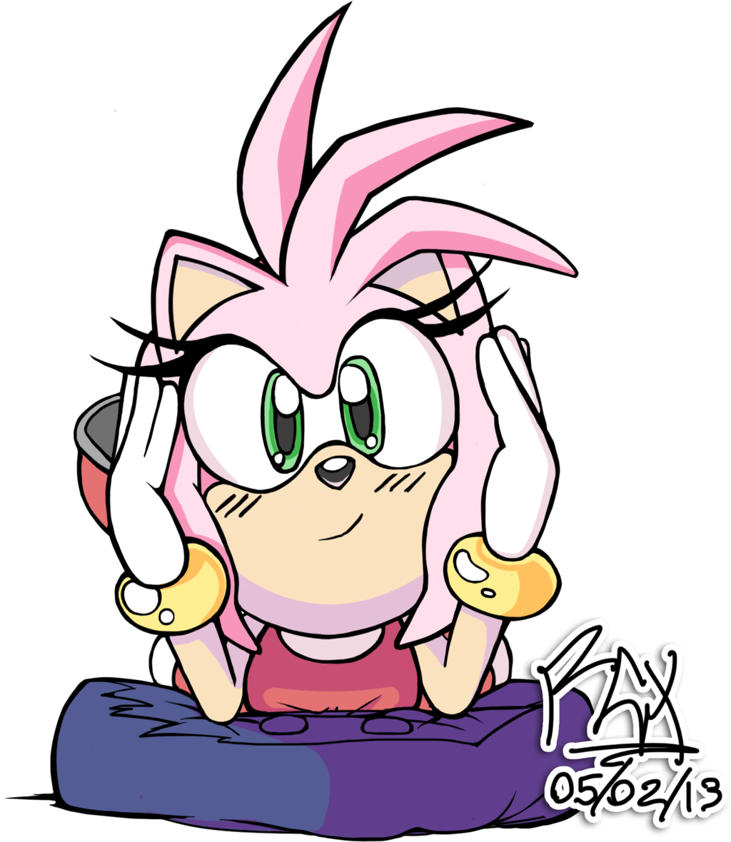 Amy Rose With Pillow By Rgxsupersonic Amy Rose With - Amy Rose (1024x1180)