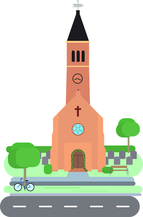 Chapel Clipart Small Church - Don't Just Go, Grow Tote Bag, Adult Unisex, Black (477x720)