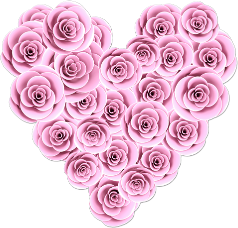 Stickers For Kids - Corazon De Rosas Png (490x469)