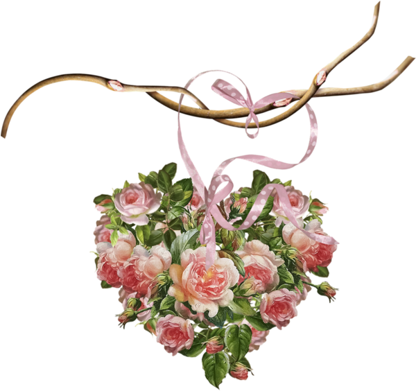 Roses Hearts - Garden Roses (600x575)