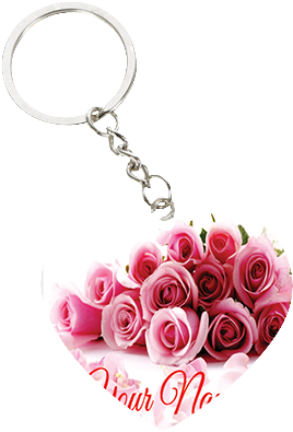 Beautiful Pink Valentine's Day Heart Keychain - Diamond Painting Cross Stitch Purple Blue Rose Diamond (284x426)