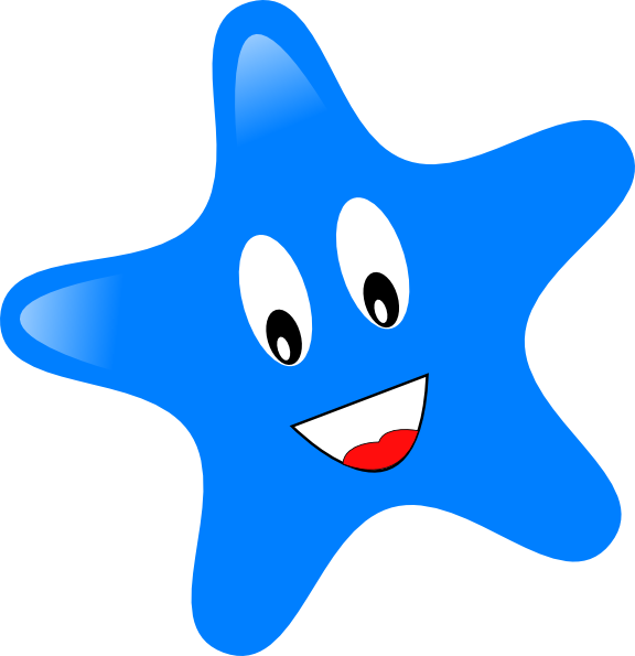 Blue Star Clipart (576x595)