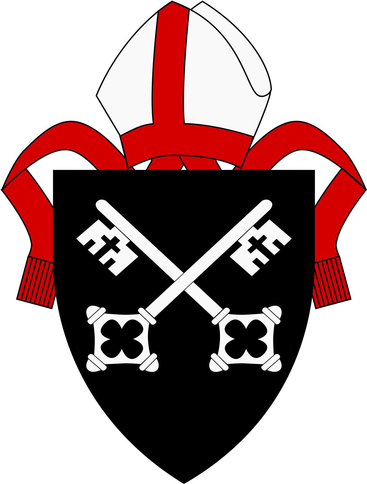 Coat Of Arms Of Bishop Of St Davids (1200x1575)
