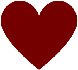 Love - Burgundy Heart Clipart (350x350)