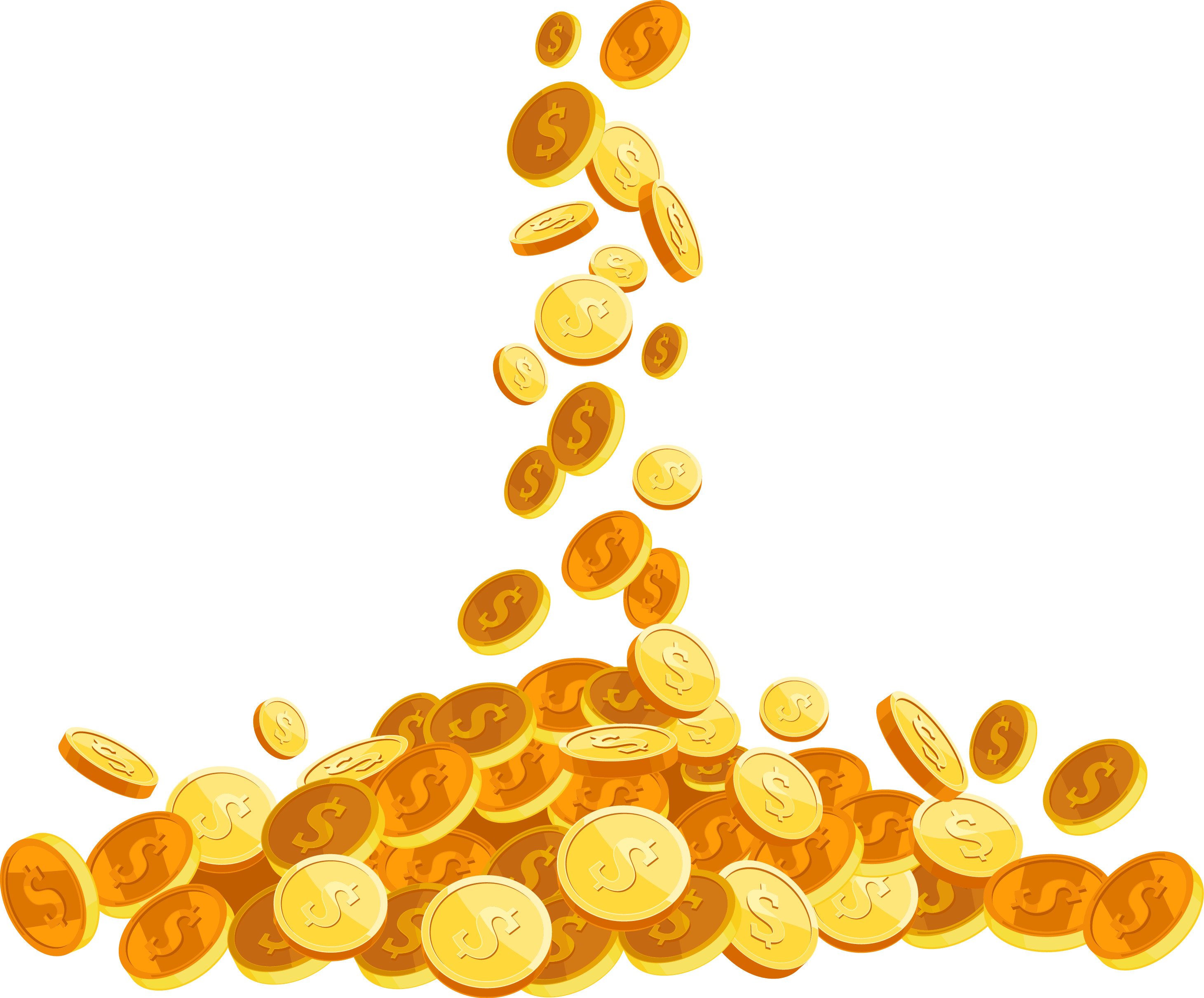 Coin Euclidean Vector - Gold Coins Png (2921x2421)
