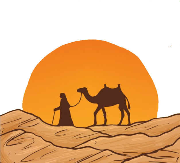 Camel Desert Drawing Euclidean Vector - Camel Drawing Transparent (626x588)