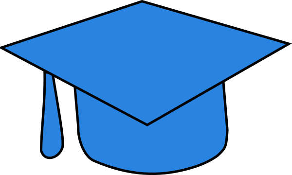 Blue Grad Cap Clip Art At Clker - Grad Cap Clip Art (600x360)