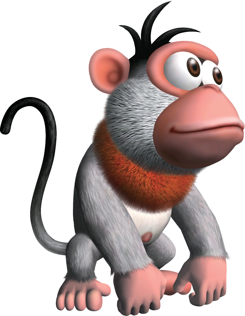 Donkey Kong = ドンキーコング Image Link Monkey = キッキ (with - Donkey Kong Jungle Beat Monkey (1024x1319)