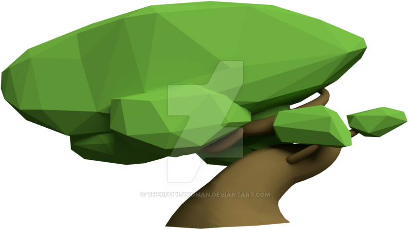 Low Poly Bonsai Tree - Tortoise (1024x576)
