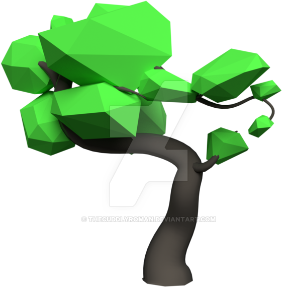 Low Poly Bonsai Tree By Thecuddlyroman - Rendering (1024x576)