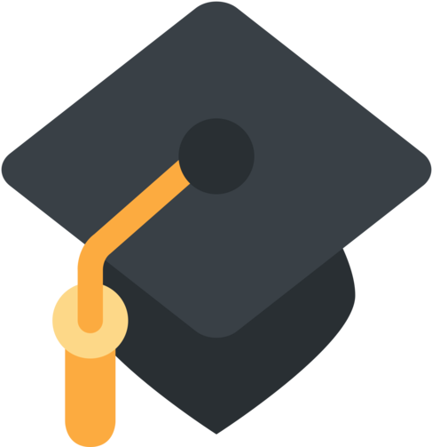 Twitter - Square Academic Cap Emoji Png (512x512)