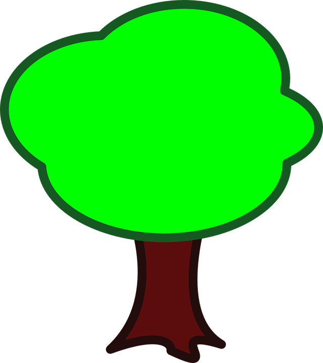 Tree Cartoon - Arvore Animada Png (640x720)
