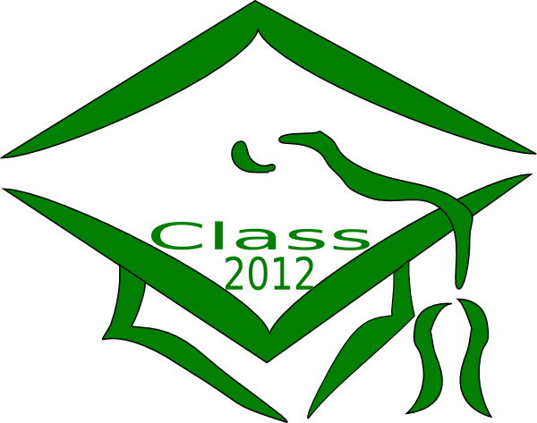 Class Of 2012 Green Graduation Cap Clip Art At Clkercom - Transparent Background Graduation Cap Clip Art (600x473)