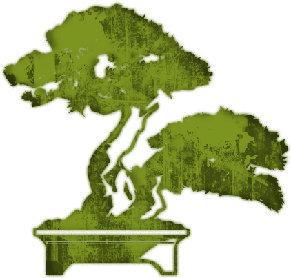 Bonsai Tree Clipart - Black And White Bonsai Art (512x512)