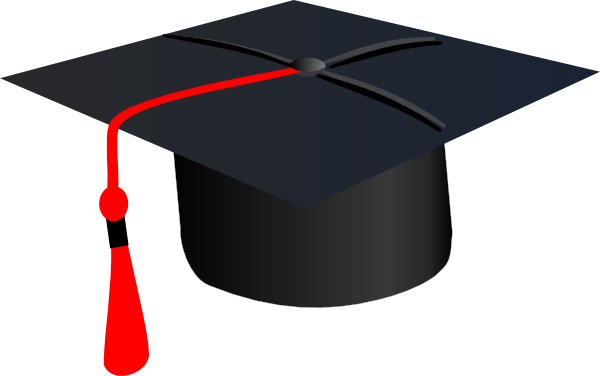 Red Grad Cap Clip Art At Clipart Library - Graduation Cap Clip Art (600x376)