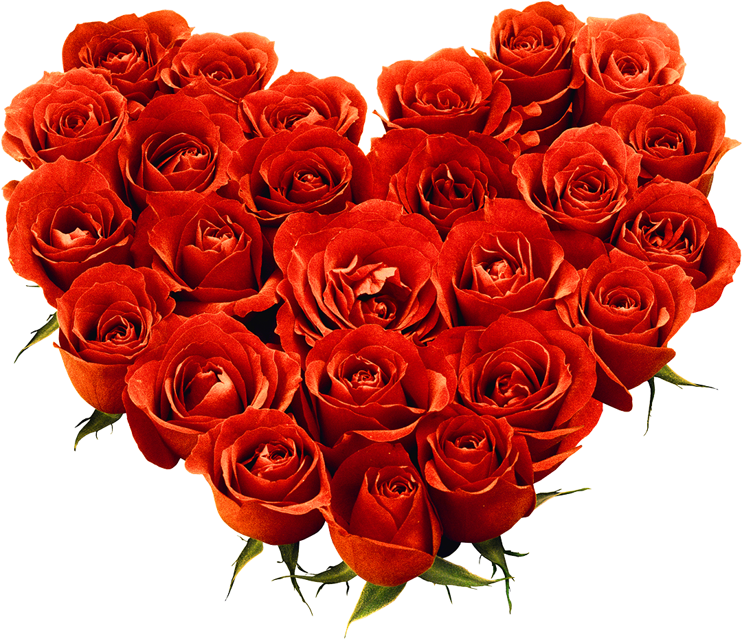 Red Rose Love Heart - Love Rose Flower Png (1181x1031)
