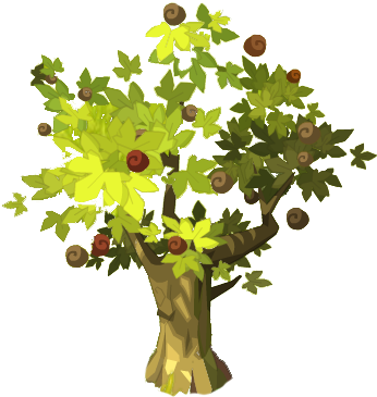 Chestunt Clipart Transparent - Clip Art Chestnut Tree (349x377)