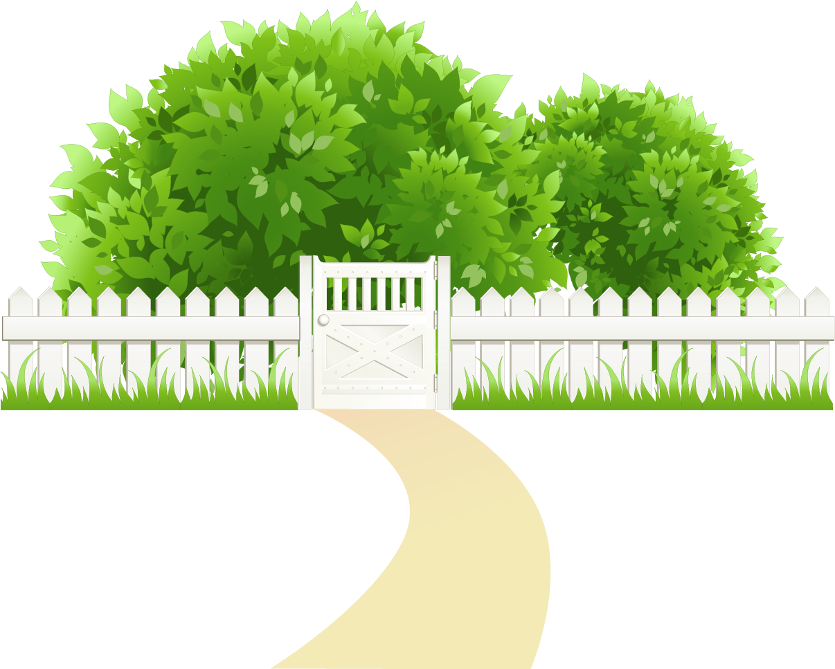 Сад пнг. Забор иллюстрация. Векторный забор. Забор мультяшный. Мультяшный сад с забором и деревьями.